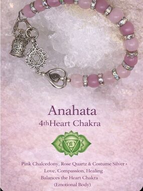 Anahata Heart 💜 Chakra Bracelet, Elephant & Buddha The Yogi Chakra Collection